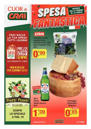 Volantino Cuor di  Crai Regina dal 27 giugno al 10 luglio