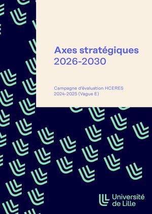 Universite de Lille  - Axes stratégiques 2026 2030