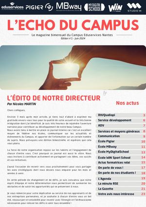 L'Écho du Campus - Magazine bimestriel du campus Eduservices de Nantes