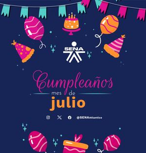 Cumpleaños SENA regional Atlántico, mes de julio 2023