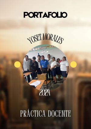 Portafolio Práctica Docente Yoset Morales
