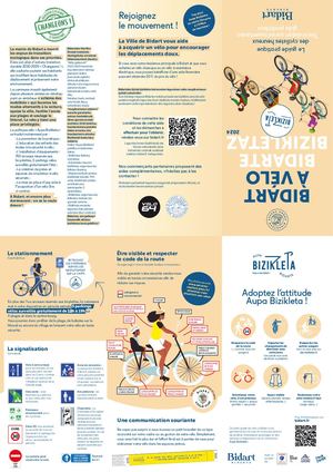 Dépliant Bidart à vélo