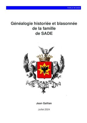 Généalogie de la famille de SADE