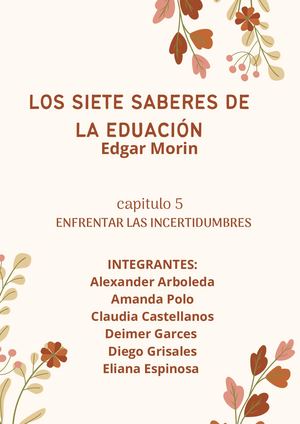 enfrentar las incertidumbres. Capitulo 5