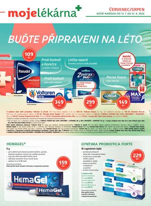 Moje lékárna - akční nabídka 13. 7. 2024 - 31. 8. 2024