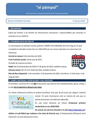 El Pàmpol Famílies 2024