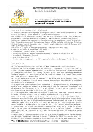 Actions régionales en faveur de la filière industrielle nucléaire