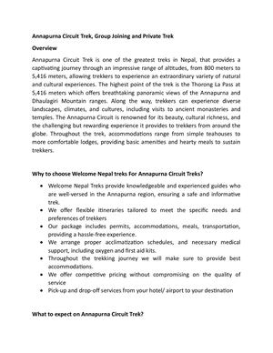 Blog Annapurna Circuit Trek