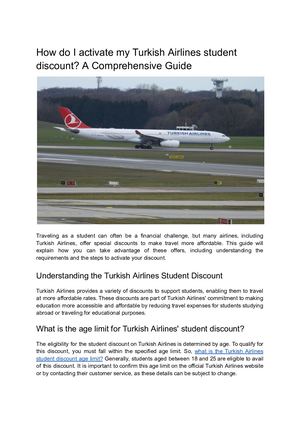 How do I activate my Turkish Airlines student discount?