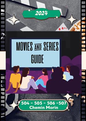 Movie Series Recommendations Booklet