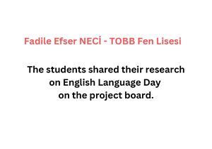 English Language Day  On The Project Board