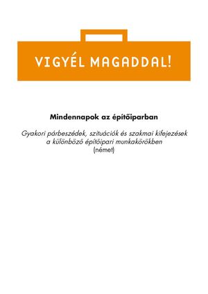 MK-0955/N Mindennapok az építőiparban - német nyelven