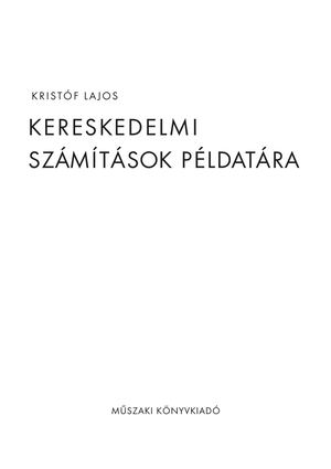 MK-6058-3 Kereskedelmi számítások példatára
