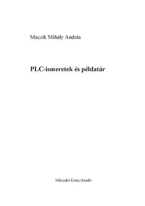 TM-13001 PLC ismeretek és példatár