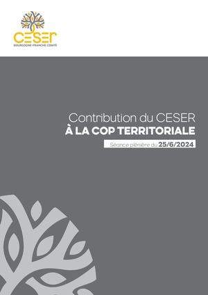 Contribution du CESER relative à la COP territoriale