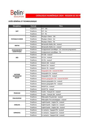 Belin Education Manuels Numeriques Lycee Ean 2024 IDF