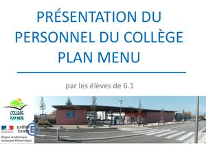 Présentation Du Personnel Du Collège