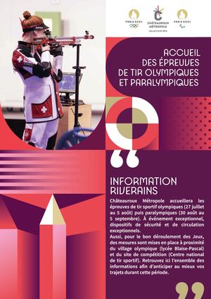 Info riverains - Accueil des épreuves de tir olympiques et paralympiques