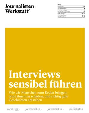 Journalistenwerkstatt – Interviews sensibel führen Vorschau