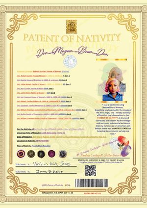 Qqtc Courtney Brown Official Patent Of Nativity