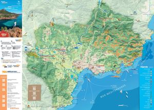Carte Touristique Destination Esterel Cote D Azur Et Plan Du Reseau Des Transports