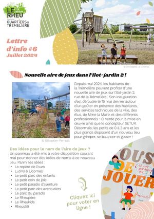 Lettre d'info La Trémelière Le Rheu | Juillet 2024