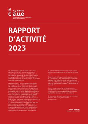 Caue 63 Rapport D'activité 2023