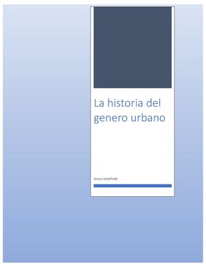 Historia Del Genero Urbano