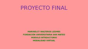 Proyecto Final