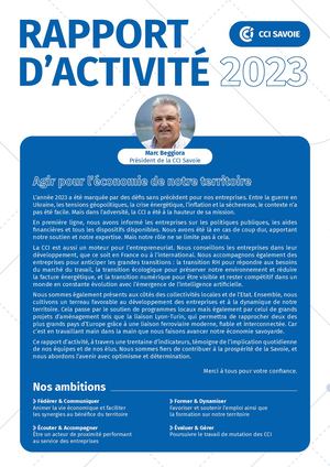 Rapport d'activité CCI Savoie 2023