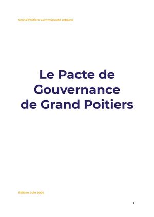 Pacte Gouvernance Grand Poitiers