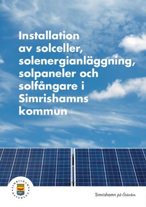 Solcellsbroschyr Simrishamns kommun