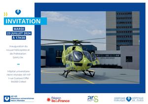 Save The Date Inauguration Hélicoptère Et Hélistation Samu 94 Ghu Ap Hp Mondor 23 Juillet 2024