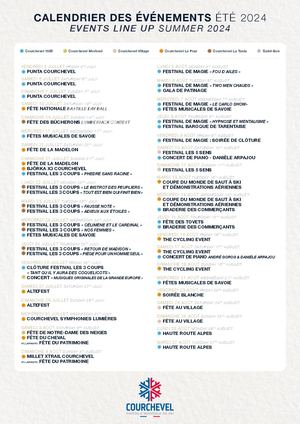 Calendrier événements et animations - été 2024
