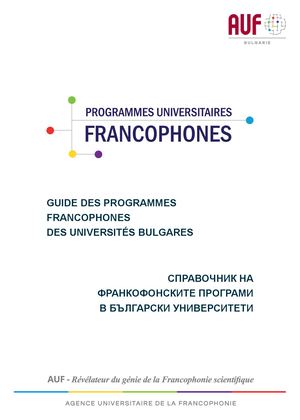 Programmes Universitaires Francophones