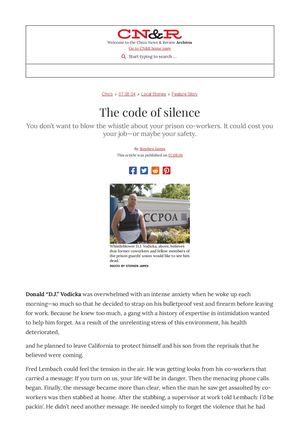 The Code of Silence by Stephen James - Chico News & Review
