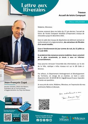 Avis Riverains Meaux : Travaux Accueil de loisirs Compayré