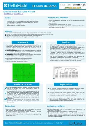 4º ESO El Camí Del Dron Autoría (Institut Vidrieres) Laura De Las Heras Oriol Picó