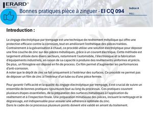 CQ 094 Bonnes Pratiques Pièces à Zinguer