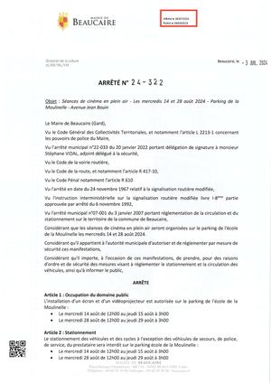 Parution Des Actes Administratifs (arrêtés) (10).
