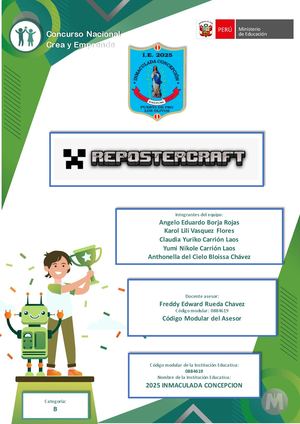 Portafolio Categoría B Reposter Craft