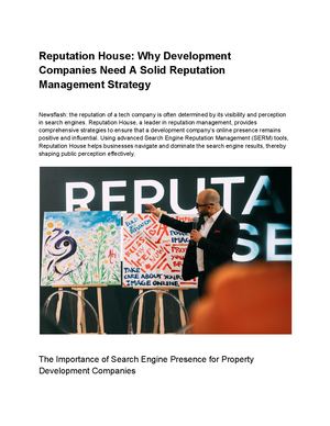 Reputation House: Why Development Companies Need A Solid Reputation Management Strategy
