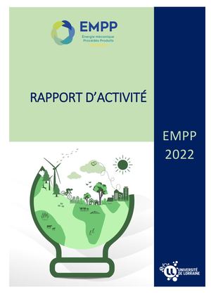 Rapport Activité 2022 - Pôle Scientifique  EMPP