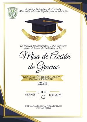 Inicial Y Primaria Misa De Acción De Gracias Upe Julio Chevalier 2024