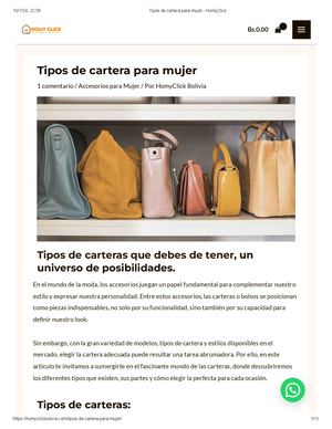 Tipos De Cartera Para Mujer
