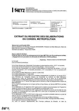 20240708 Conseil Delib P8 Dir Com / ligne METTIS A