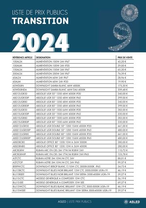 Liste De Prix Publics 2024