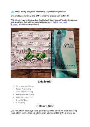 Lida Zayıflama Hapı