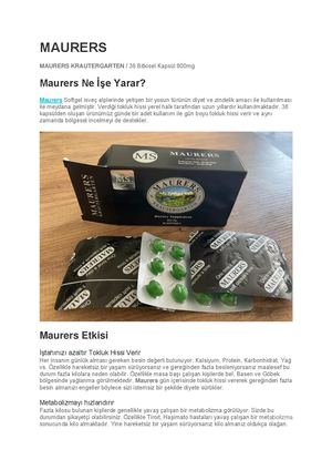 Maurers Zayıflama Hapı