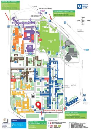 Plan hôpital Bicêtre - départ visite guidée de l'hôpital